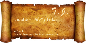Taucher Jácinta névjegykártya